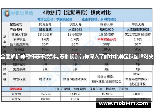 全面解析美冠杯赛事级别与赛制规则带你深入了解中北美足球巅峰对决